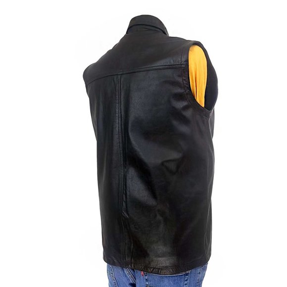 Kookie Leather Vest 2 Pocket Snaps - Picture 4 of 14
